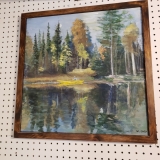 Eagle River/framed acrylic22x22.