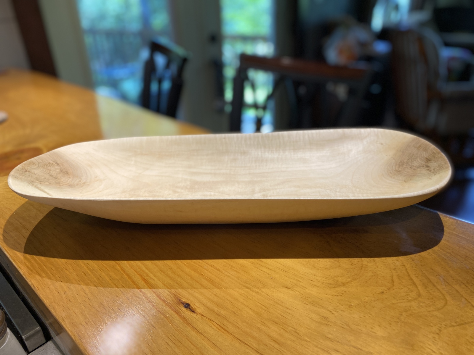 Maple long bowl