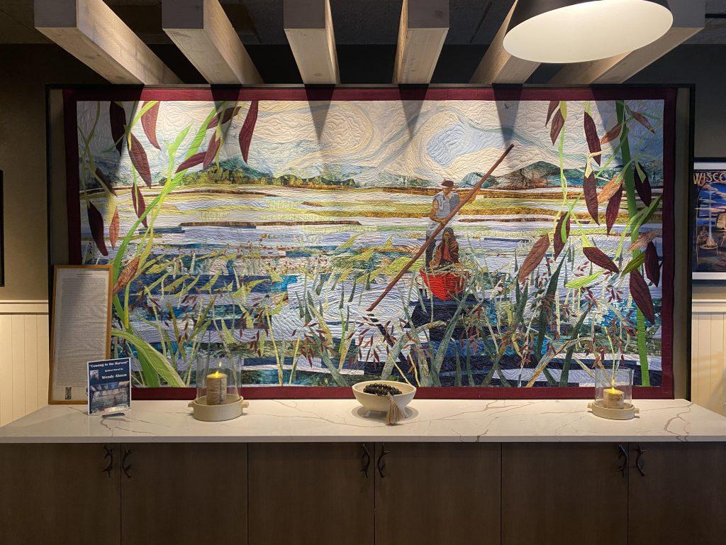 15 ftx7 ft. fiber art commission for the Mole Lake Casino, September, 2024